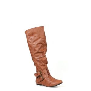 Nature Breeze Knee high Women's Slouchy Boots in Tan Size 9 New